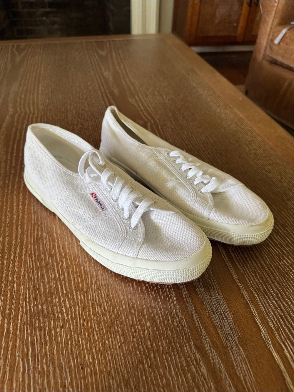Superga Women's Classic White Canvas Sneakers